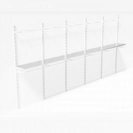 Wall gondolas Wall display for white metal store 5 meters Mobilier shopping