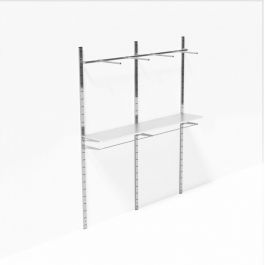 RETAIL DISPLAY FURNITURE : Wall gondola metal finish 2 meters