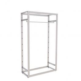 RETAIL DISPLAY FURNITURE : Wall gondola metal white finish h 185x  x 45 108 cm