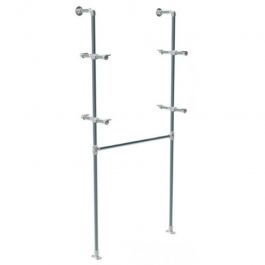 CLOTHES RAILS : Wall stand for clothes made with industrial pipes