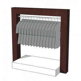 Clothing rail Wardrobe Wardrobe clothing S-R-PR-013-W Portants shopping