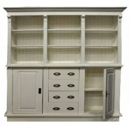Classical counters display Wardrobe store authentic style in wood with doors Mobilier shopping