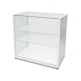 THEKENVITRINE - MESSEVITRINE : Weiss glass thekenanlge 100cm