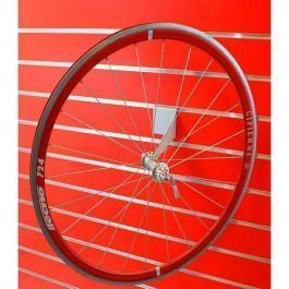 Slatwall and fittings Wheel support for grooved panel Mobilier shopping