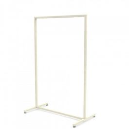 CLOTHES RAILS : White clothing rail 90cm x 155cm