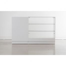 COUNTERS DISPLAY & GONDOLAS - MODERN COUNTER DISPLAY : White counter for store 160 cm