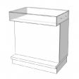Image 0 : White glossy counter with glass ...