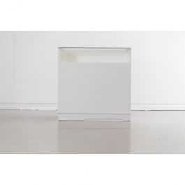 Modern Counter display White glossy counter with drawer Mobilier shopping