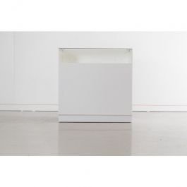 Modern Counter display White glossy counter with drawer Mobilier shopping