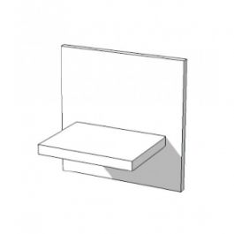 RETAIL DISPLAY FURNITURE - SHELVES : White glossy shelf