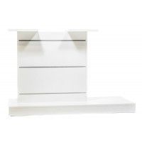 RETAIL DISPLAY FURNITURE : White grooved panel
