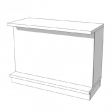 Image 3 : Store counter, white finish - measurements ...