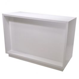 COUNTERS DISPLAY & GONDOLAS - MODERN COUNTER DISPLAY : White squared counter 143cm