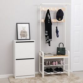 Storage units White steel entrance furniture and shoe storage Mobilier shopping