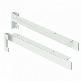 RETAIL DISPLAY FURNITURE : White suspension brackets for shop gondola shelf