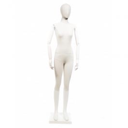 PROMOTIONS FEMALE MANNEQUINS : White vintage fabric female mannequin