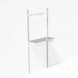 RETAIL DISPLAY FURNITURE - WALL GONDOLAS : White wall display for shop 1 meter