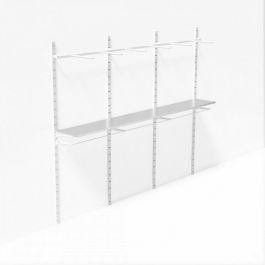 Wandgondeln White wall display for shop 3 meters Laser Mobilier shopping