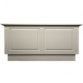 COUNTERS DISPLAY & GONDOLAS - CLASSICAL COUNTERS DISPLAY : White wood shop counter 130 cm