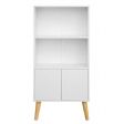 Image 2 : White wooden library, with wooden ...