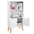 Image 4 : White wooden library, with wooden ...