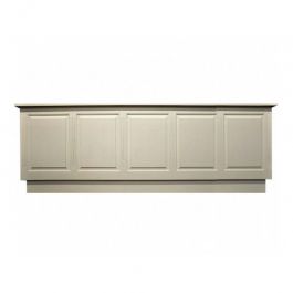 COUNTERS DISPLAY & GONDOLAS : White wooden store counter 305 cm