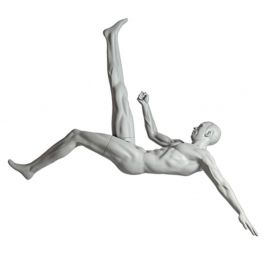 MALE MANNEQUINS - SPORT MANNEQUINS : Window mannequin sport male overhead kick