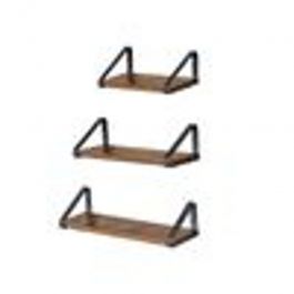 RETAIL DISPLAY FURNITURE - SHELVES : Wood and steel wall shelves