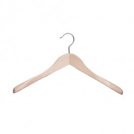 WHOLESALE HANGERS - COAT HANGERS FOR JACKETS : 10 wooden hanger for stores 44 cm