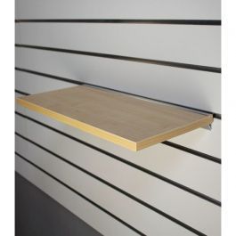 RETAIL DISPLAY FURNITURE - ACCESSORIES FOR SLATWALLS : Wooden shelf 60 x 30 cm
