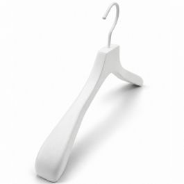 Cintres en bois 10 Cintres en bois blanc pour veste 42 cm Cintres magasin