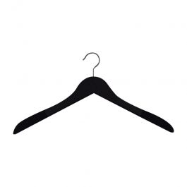 EQUIPO DE TIENDAS : 10 perchas madera negra 44 cubierta de terciopelo