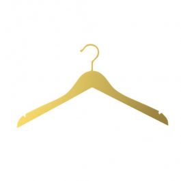 WHOLESALE HANGERS : 10 wooden hangers golden 44 cm