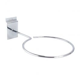 Accessories for slatwalls 15cm chrome-plated ring for grooved panels Presentoirs shopping