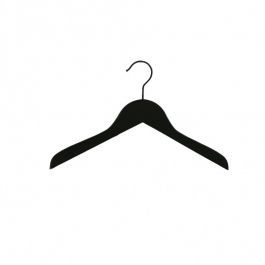 AGENCEMENT MAGASIN : 25 cintres pour enfant simple en bois noir 36 cm