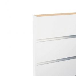 EQUIPO DE TIENDAS : &Aacute;ngulos para paneles ranurados de aluminio blanco