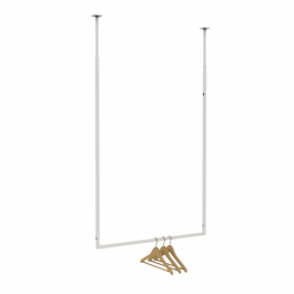 Stender dritti Appendiabiti finitura metallo bianco Portants shopping