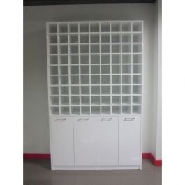AGENCEMENT MAGASIN : Armoire pour magasin avec casiers blanc