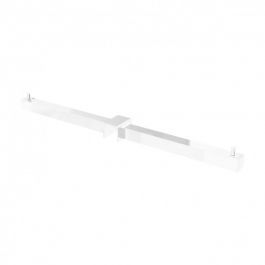 PERCHEROS PARA TIENDAS : Barra lateral para transporte recto blanco 43 cm