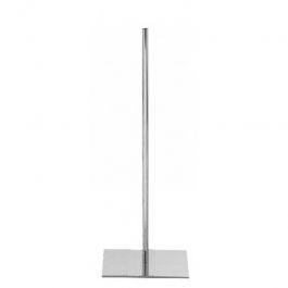 AGENCEMENT MAGASIN : Base m&eacute;tal rectangulaire chrom&eacute;e pour buste