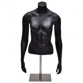 SHOPFITTING : Black female bust with metal base