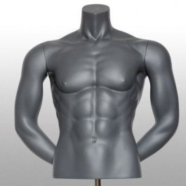 EQUIPO DE TIENDAS : Busto deportivo senor brazos detras color gris