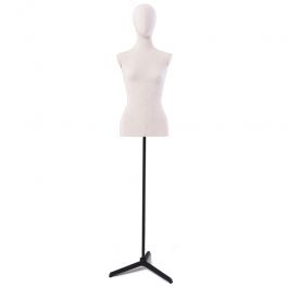NOVIT&Agrave; : Busto donna couture in tessuto con testa e base metallo
