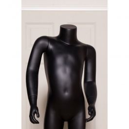 Child mannequin without head of black color with glass base ... Headless mannequins Child manneqnin headless 6 years old black mat finish Mannequins vitrine