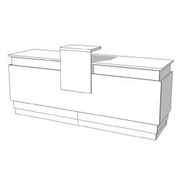 AGENCEMENT MAGASIN : Comptoir avec rangement blanc s-c-pas-001