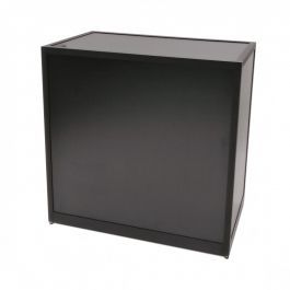 AGENCEMENT MAGASIN : Comptoir classique noir en bois 100 cm