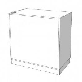 AGENCEMENT MAGASIN : Comptoir ferm&eacute; avec tiroir et portes