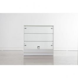 AGENCEMENT MAGASIN : Comptoir magasin vitr&eacute; 100cm avec portes et serrure
