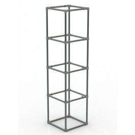 SHOPFITTING : Cube podium in metal tube