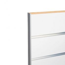 Accessories for slatwalls Angles for grooved aluminium panels Mobilier shopping